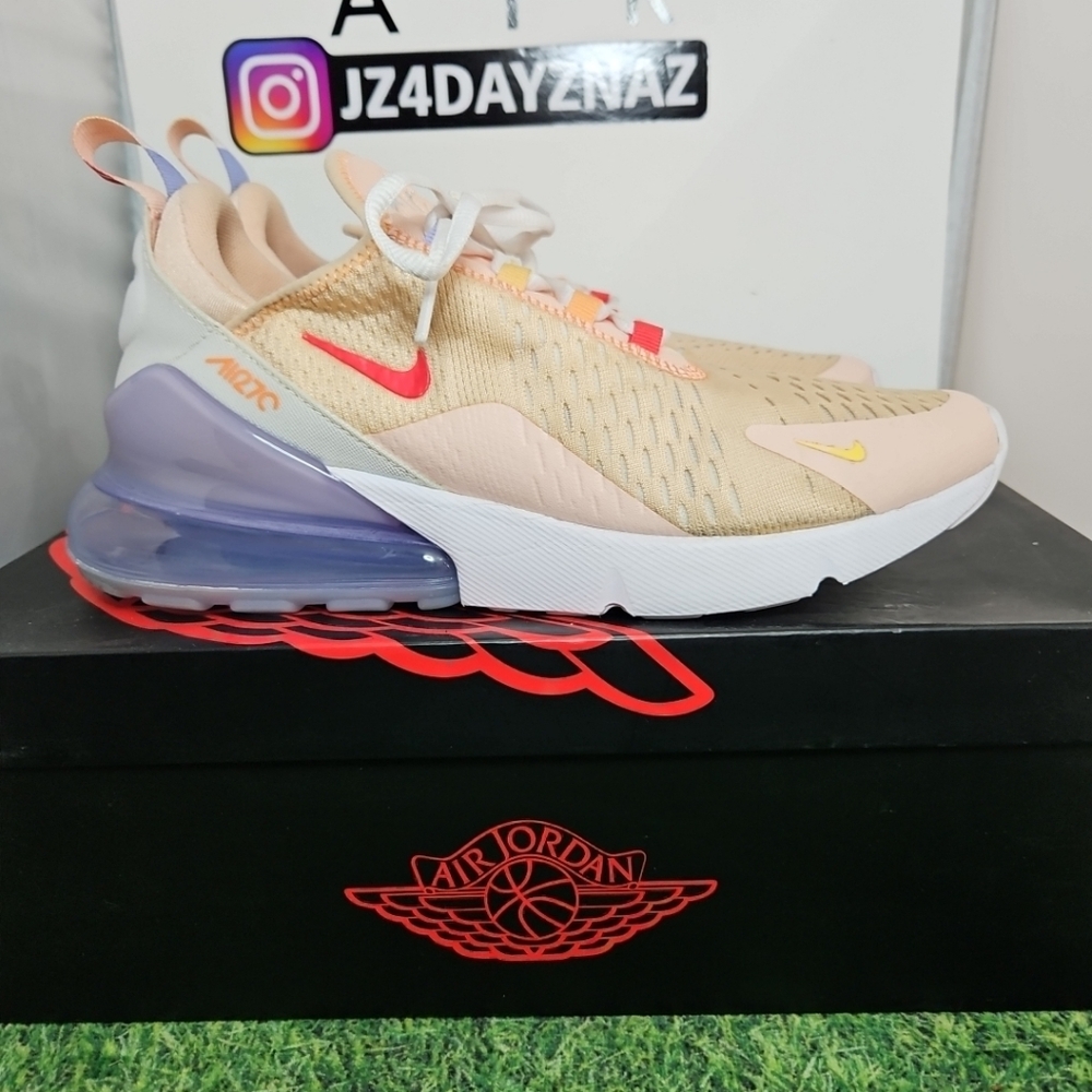 Nike Air Max 270 Washed Coral & White - WMN. SIZE 9 (7.5 MEN) CW5589 600 CLEAN - Picture 2 of 15